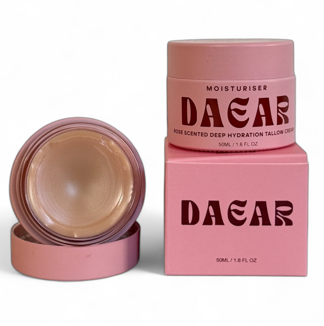 DAEAR grass-fed tallow balm rose scent 50ml jar