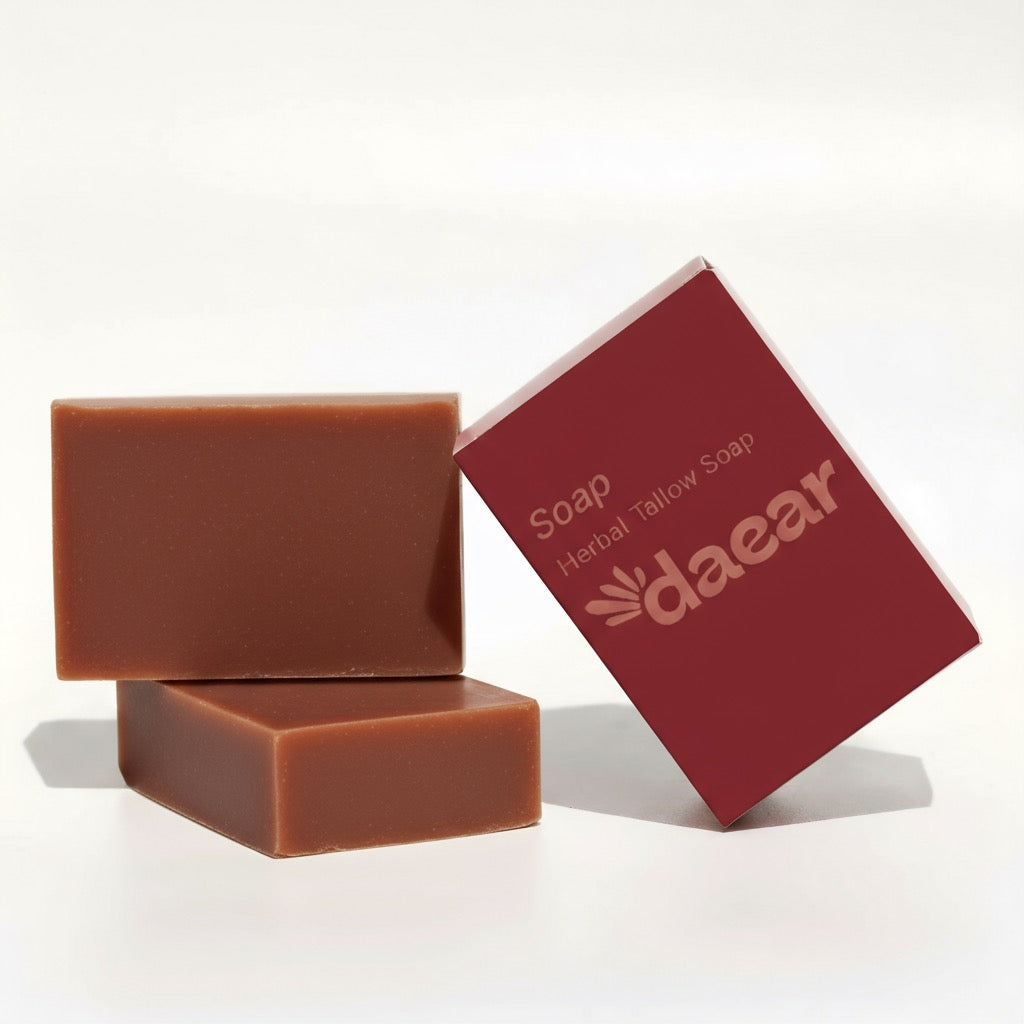 Herbal Tallow Soap - Natural Cleansing Bar with Botanical Infusions