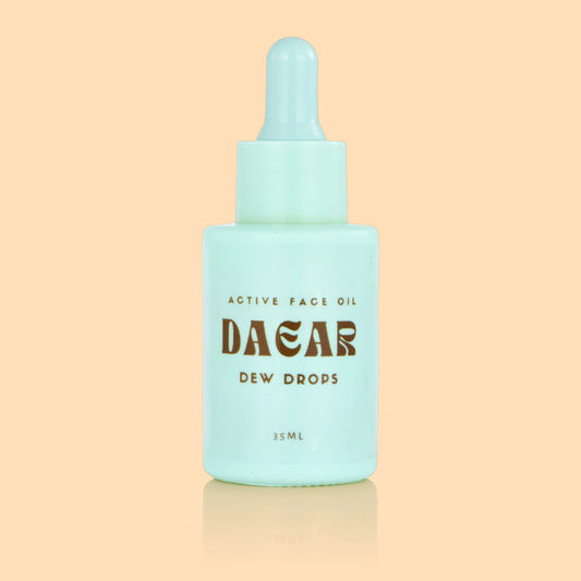 Daear Dew Drops Active Face Oil infused with Emu Oil for nourishing, dewy skin