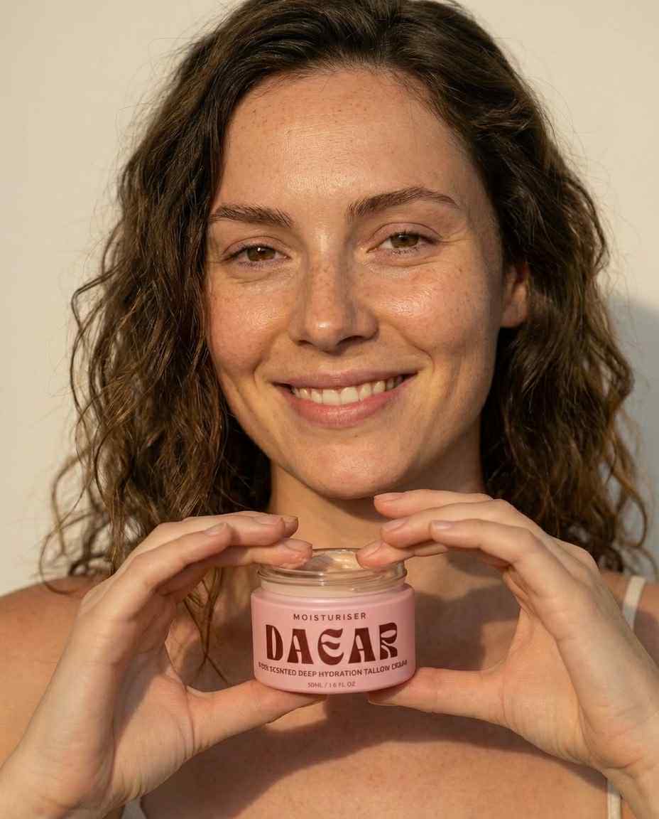 Tallow Balm Rose 50ml | Grass Fed Beef Tallow Moisturiser | DAEAR